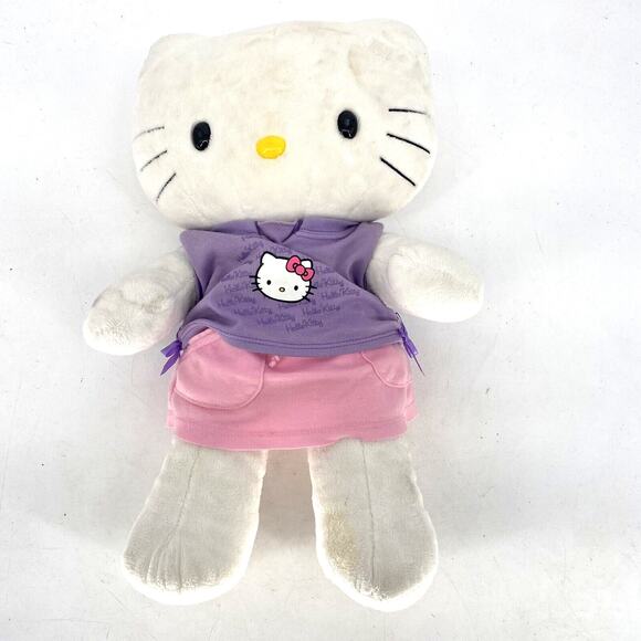 Build A Bear Hello Kitty Sanrio With Pink Skirt And Purple Tank No Bow